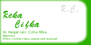 reka cifka business card