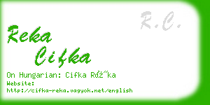 reka cifka business card